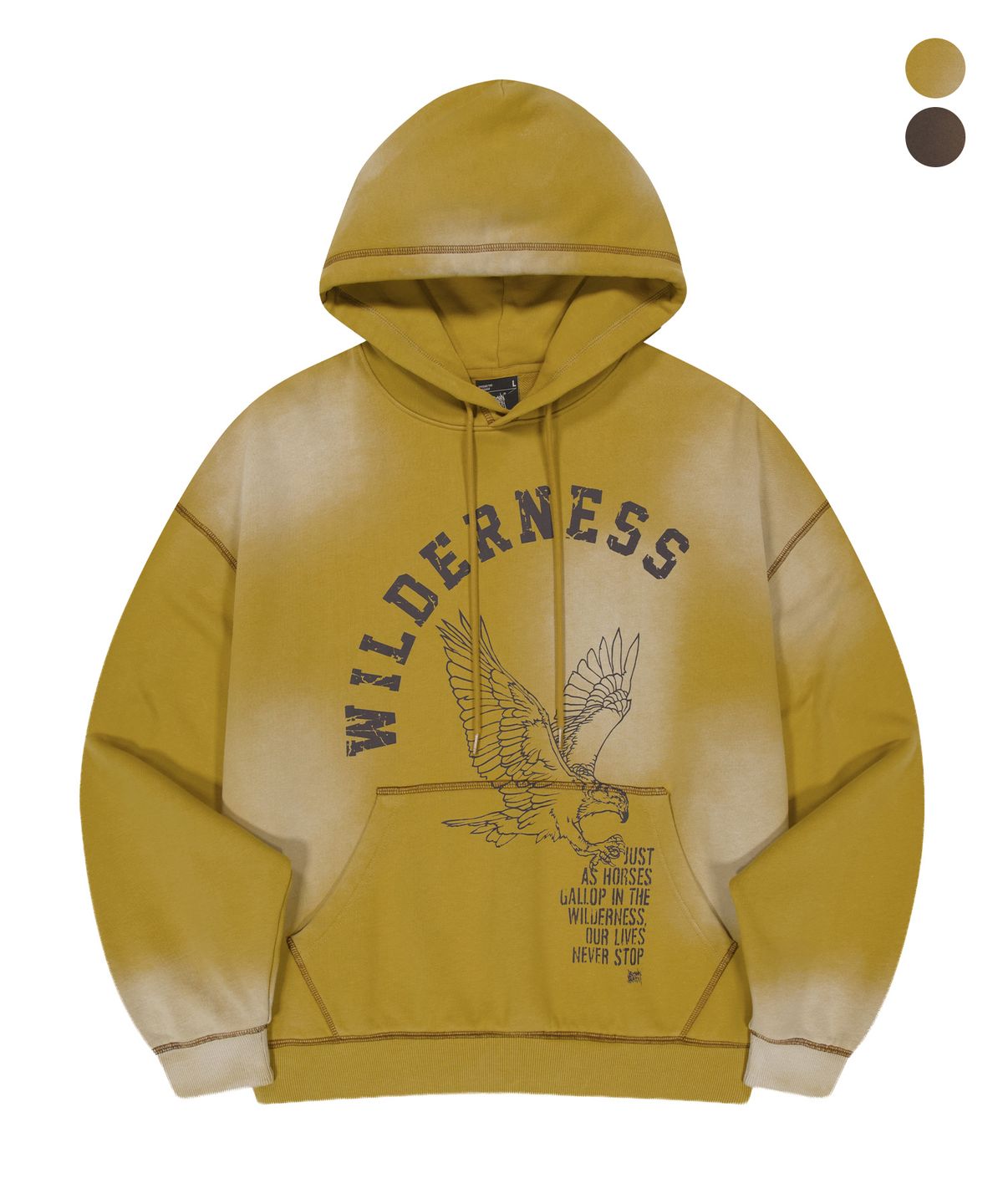 브라운브레스(BROWNBREATH) VINTAGE PIGMENT HOODIE (2colors)