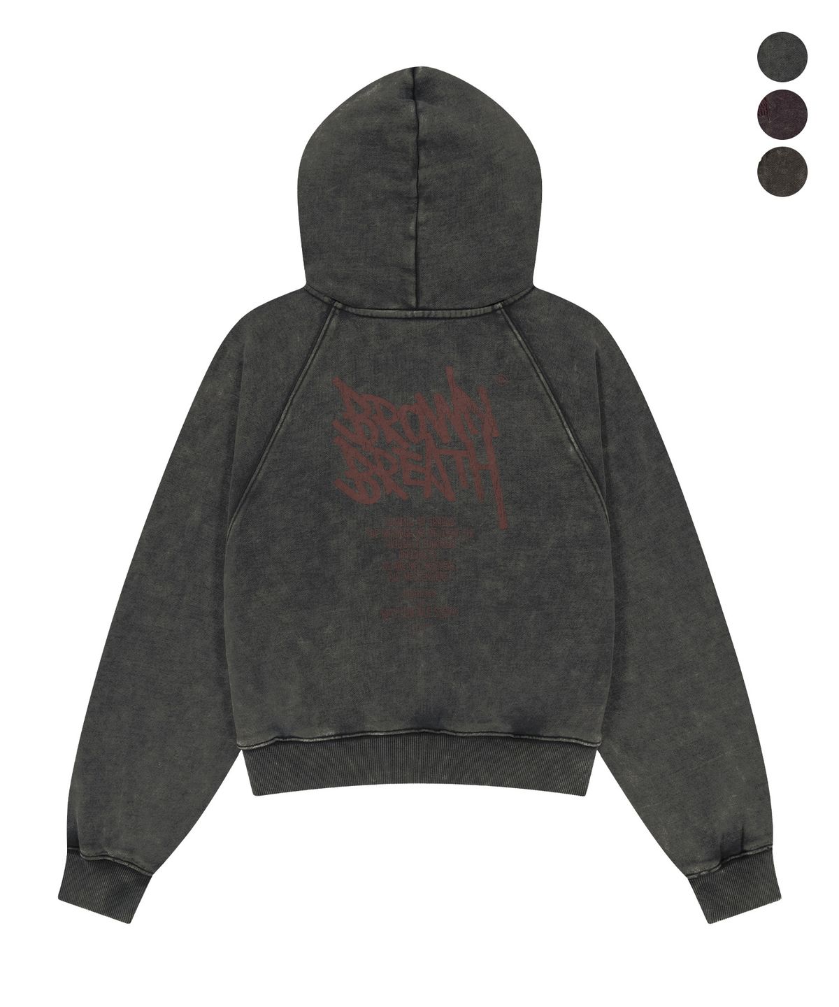브라운브레스(BROWNBREATH) W TAG DIRTY HOOD ZIP UP  (3colors)