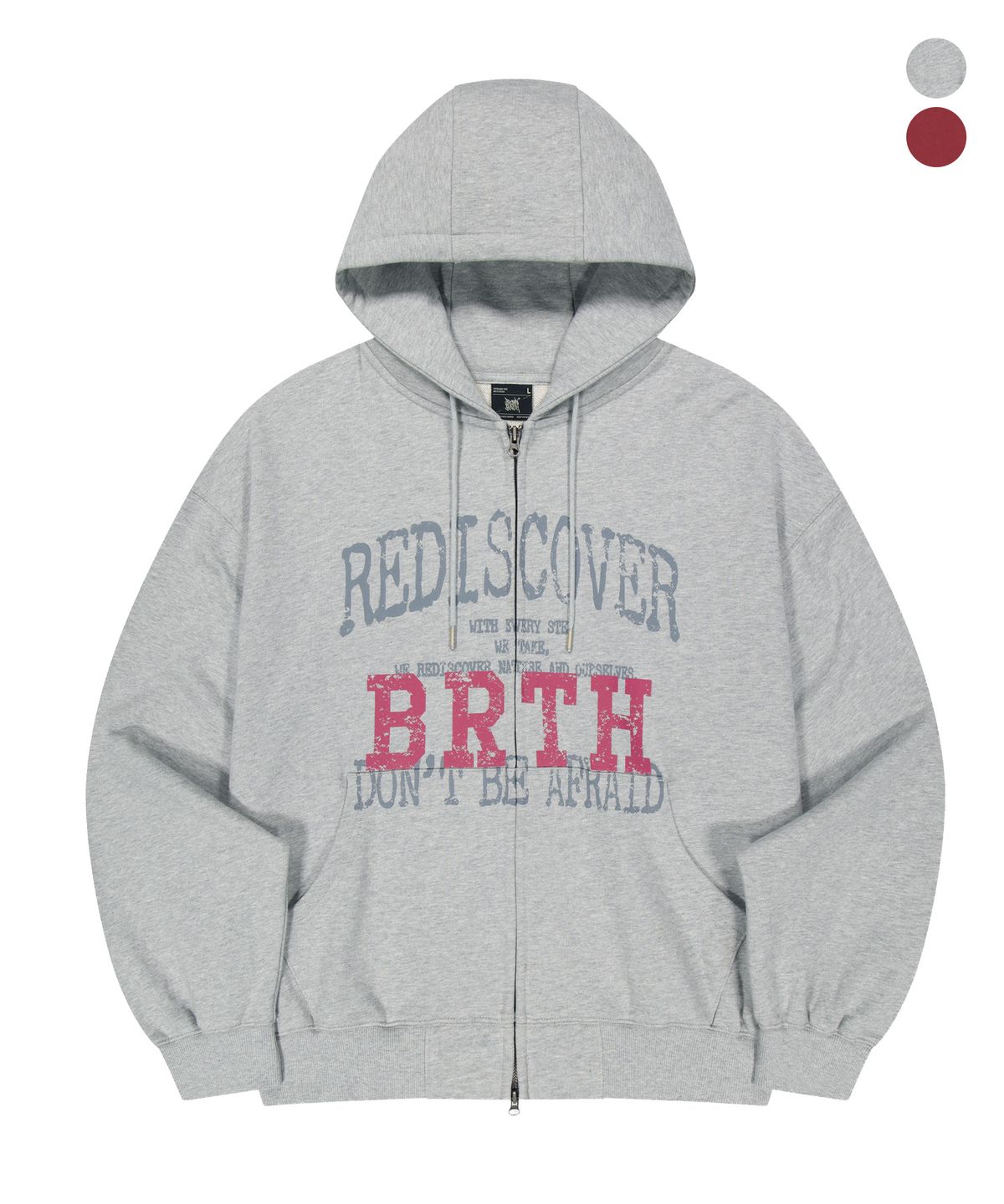 브라운브레스(BROWNBREATH) BB LOGO VINTAGE CRUSH HOOD ZIP UP (2colors)
