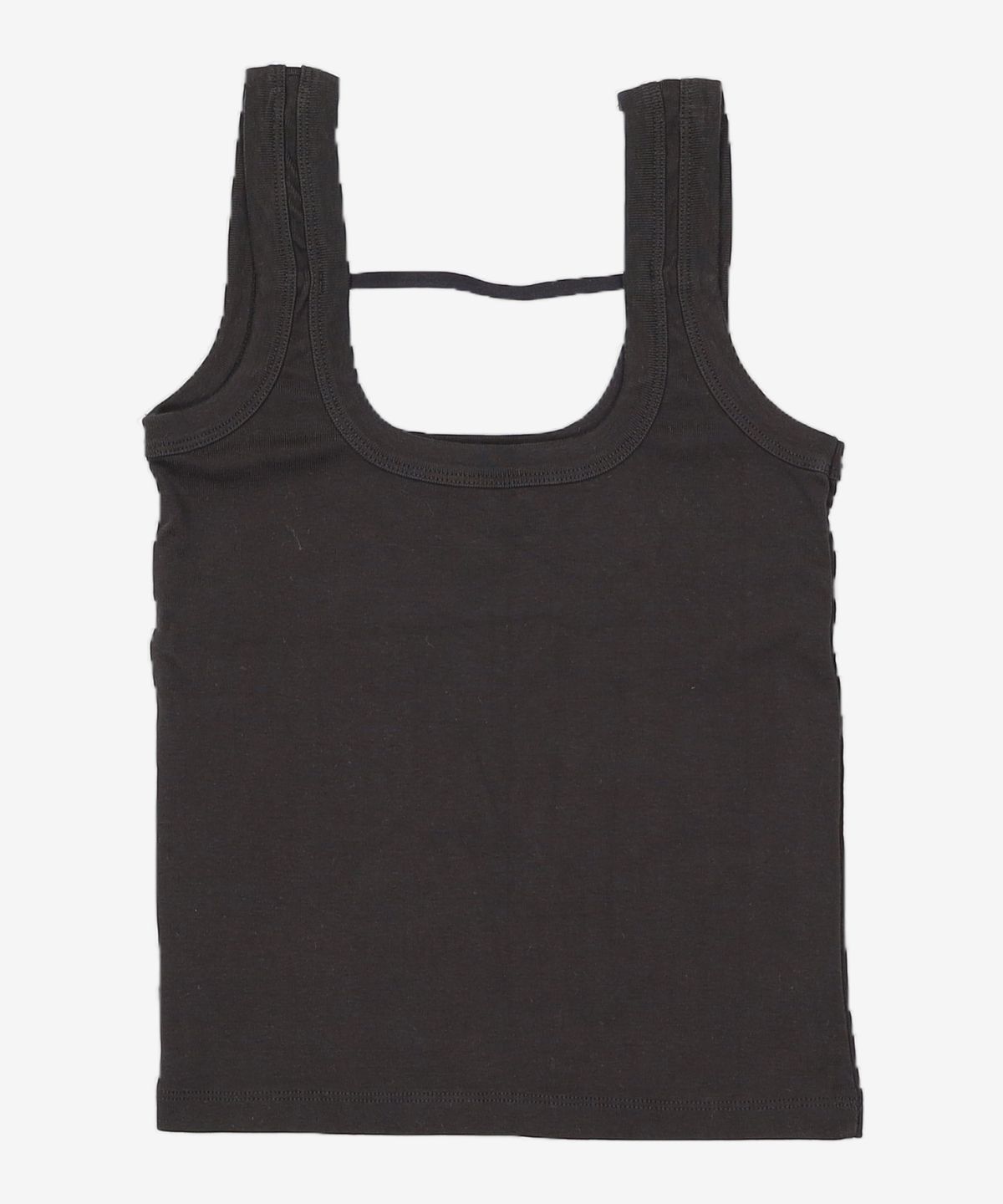 레스트앤레크레이션(REST&RECREATION) RR SQUARE NECK TANK TOP BLACK OS