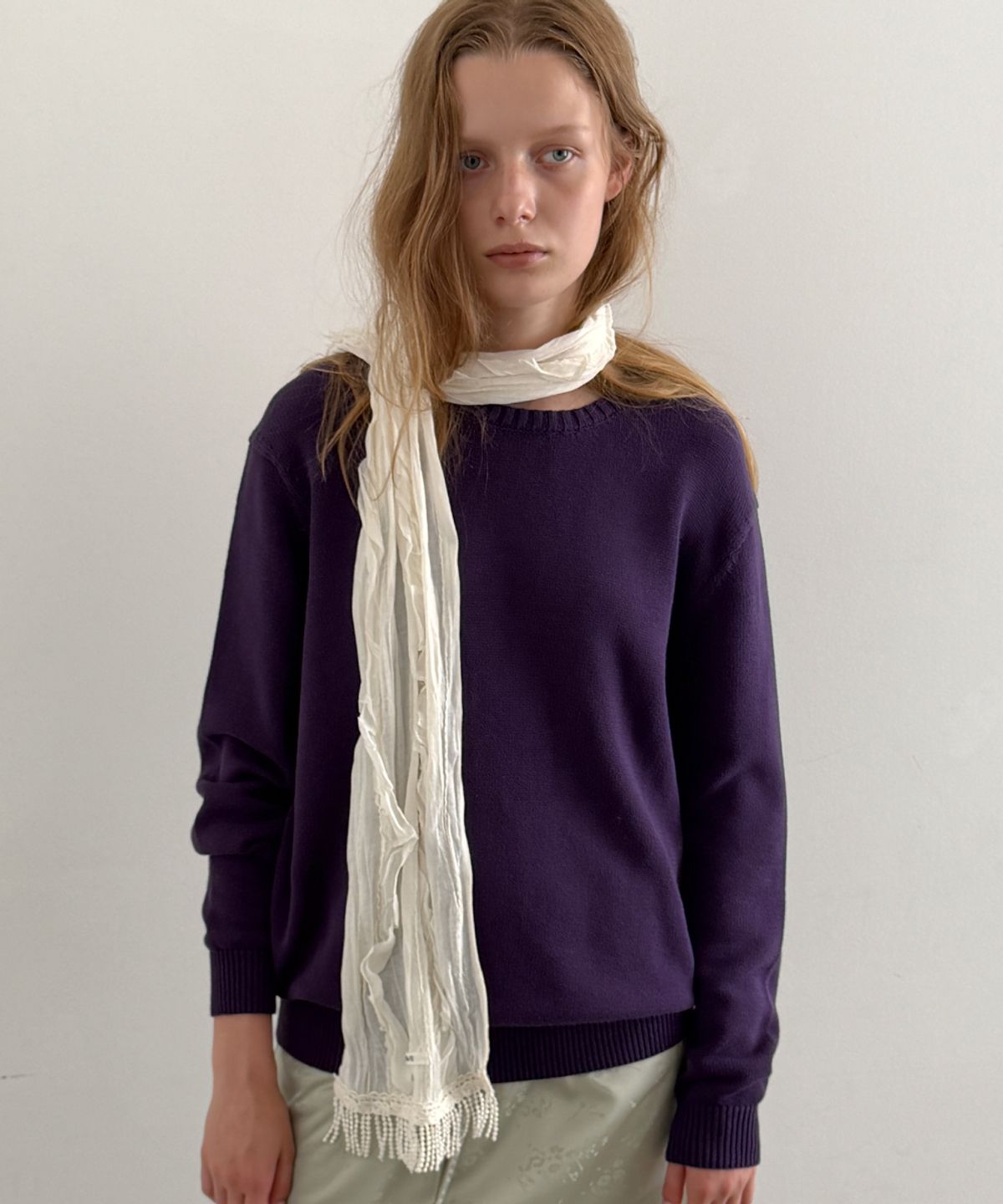 토아베(TOAVE) [2차] Muse Fringe Scarf (Cream)