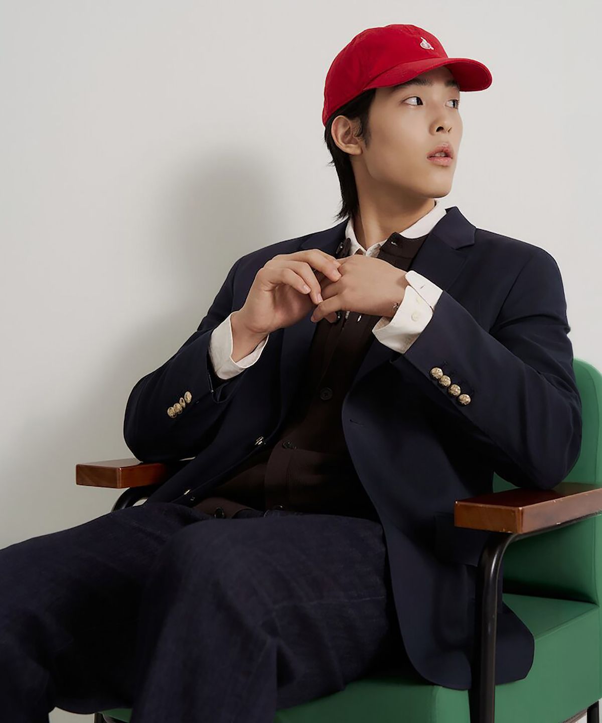 빈폴 멘(BEANPOLE MEN) 클래식 울 블렌드 재킷  네이비