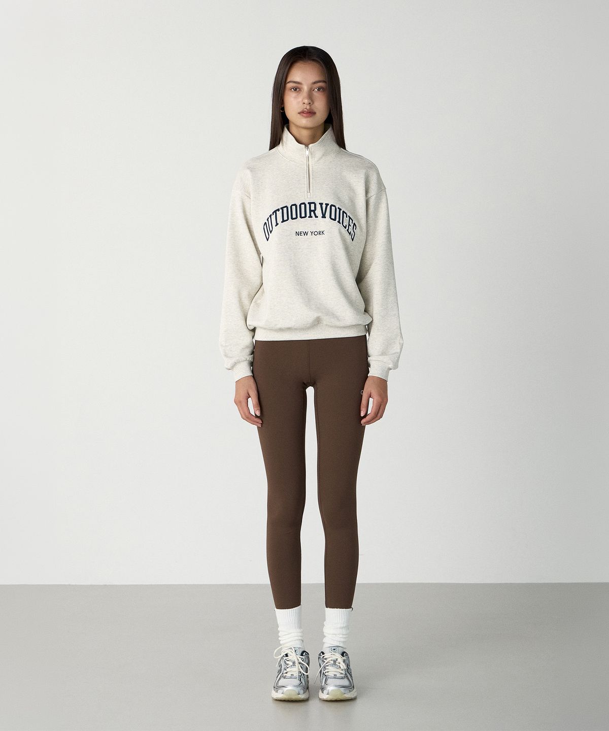 아웃도어 보이스(OUTDOOR VOICES) (W)Technol-OV SOFT FLEX BASIC LEGGINGS (BROWN)