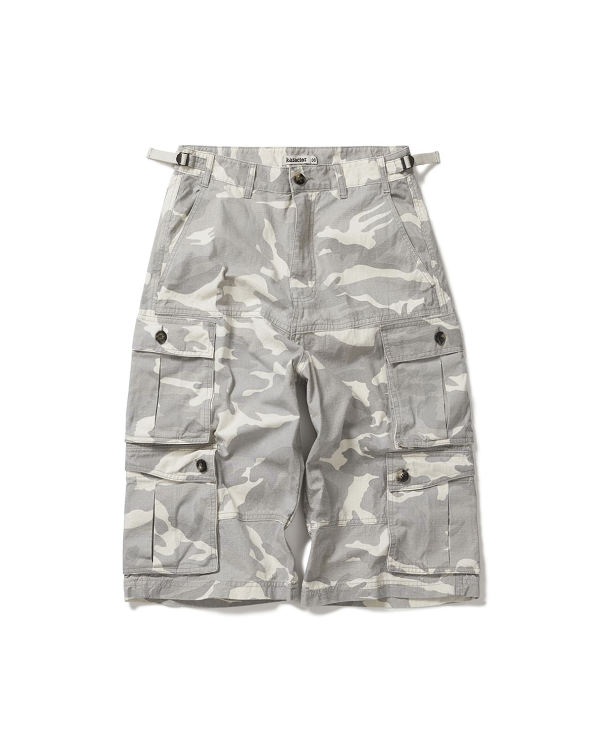 카락터(KARACTOR) Wanderer cargo bermuda pants / Stone camo