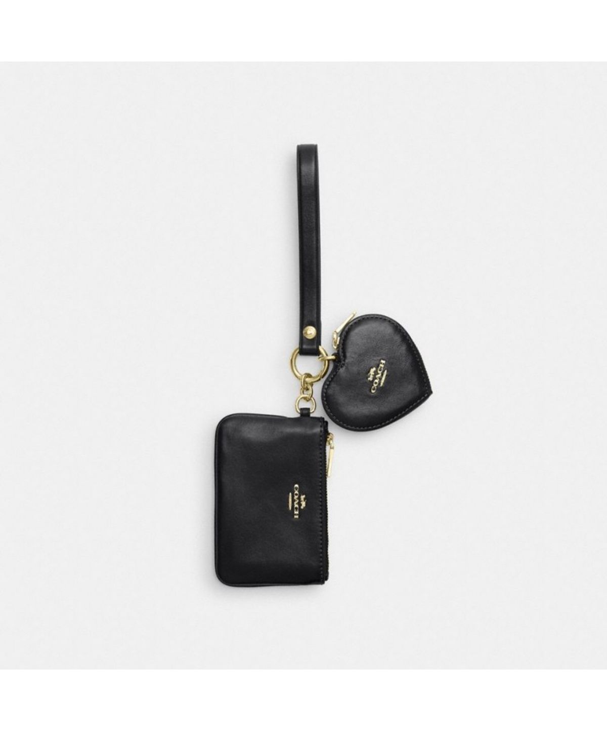 코치(COACH) 리스틀릿 앤 하트 파우치 CFO48 IMBLK