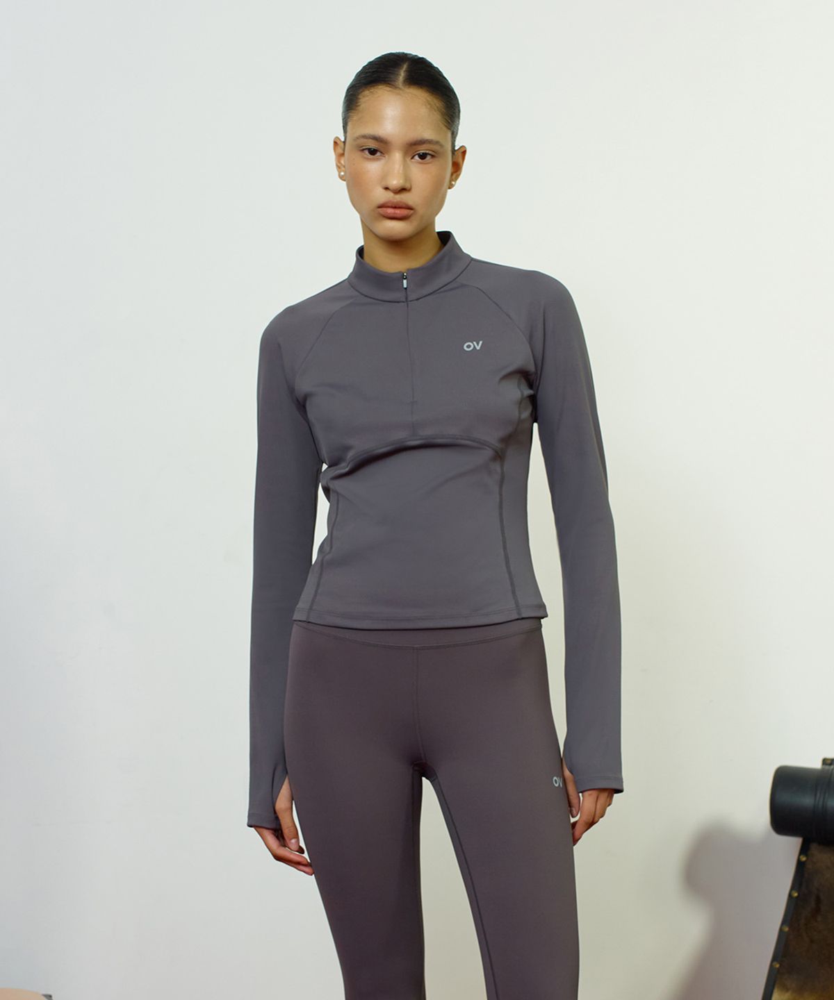 아웃도어 보이스(OUTDOOR VOICES) (W)Technol-OV COMFY FLEX HALF ZIP UP (CHARCOAL)