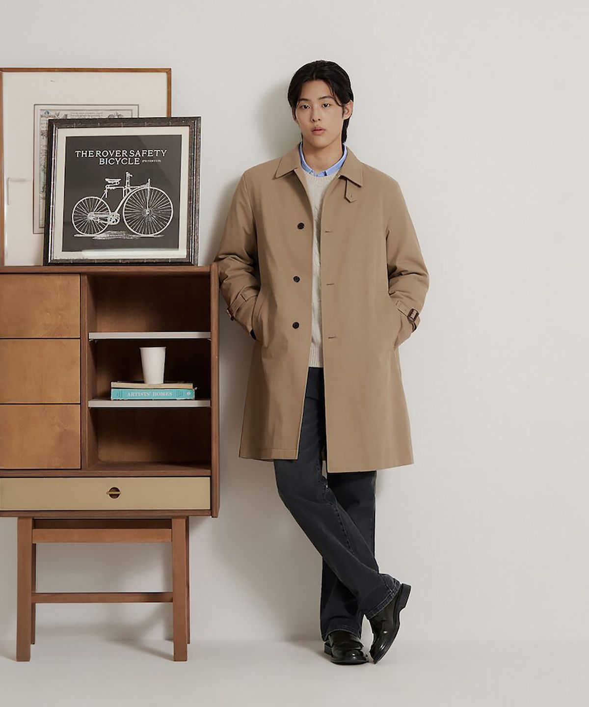 빈폴 멘(BEANPOLE MEN) 프리미엄 싱글 벨티드 맥코트  베이지
