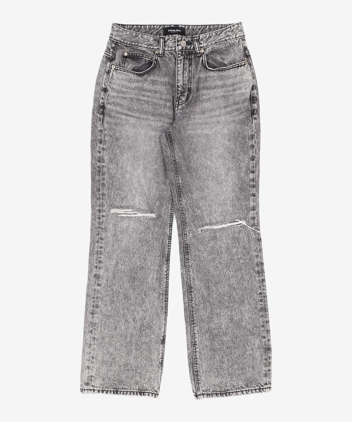 페이탈리즘(FATALISM) #0268 BLACK STONE WASHED WIDE FIT 44
