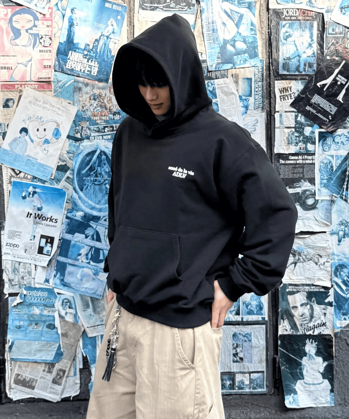 아크메드라비(ACME DE LA VIE) BUMPING BASIC LOGO HOODIE