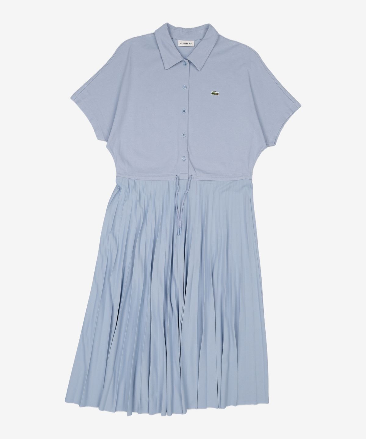 라코스테(LACOSTE) 여성 밑단 플리츠 반팔 폴로 드레스 [스카이블루] 38