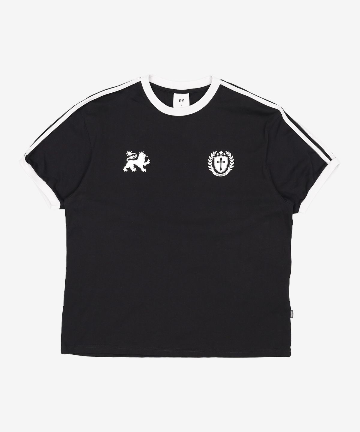 오픈야드(오와이)(OPENYARD(OY)) ATHLETIC 88 RINGER TEE - BLACK L