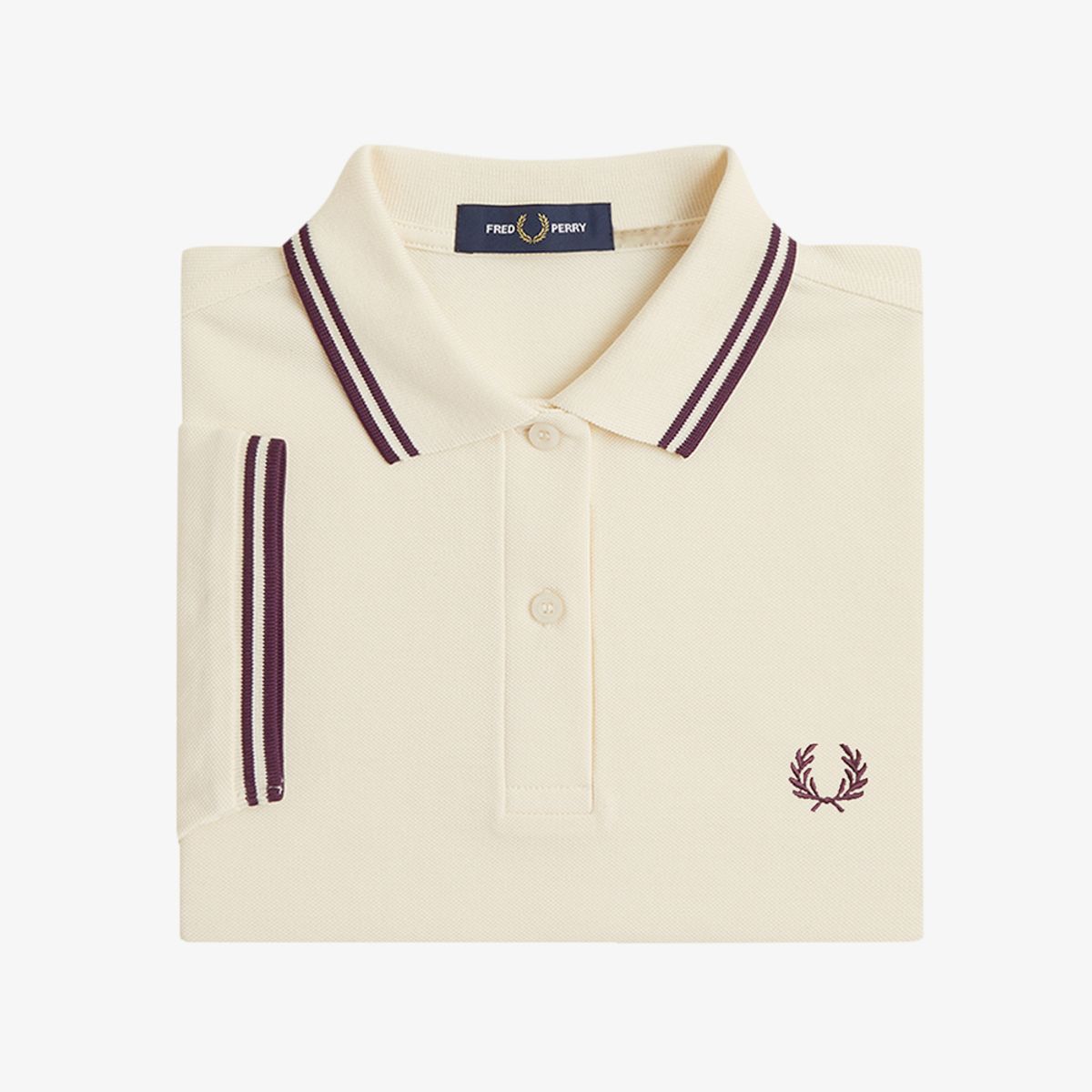 프레드페리(FRED PERRY) [G3600] 트윈 팁 프레드페리 셔츠 - 에크루/플럼 AFPF2G33600-03D