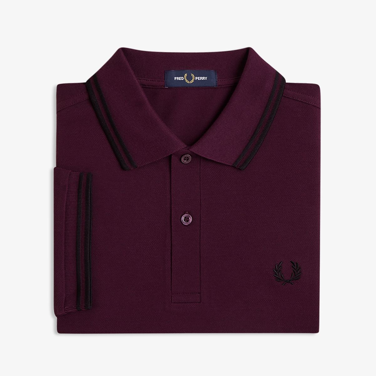프레드페리(FRED PERRY) [M3600] 트윈 팁 프레드페리 셔츠 - 플럼/블랙 AFPM2G33600-84C