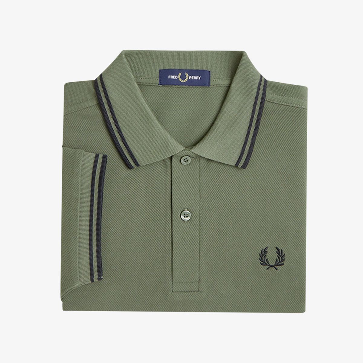 프레드페리(FRED PERRY) [M3600] 트윈 팁 프레드페리 셔츠 - 로렐리스그린/블랙 AFPM2G33600-Z50