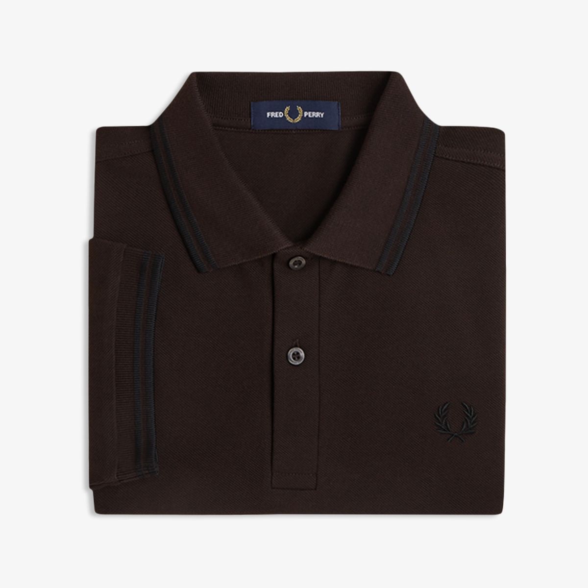 프레드페리(FRED PERRY) [M3600] 트윈 팁 프레드페리 셔츠 - 리치 브라운/블랙 AFPM2G33600-86C