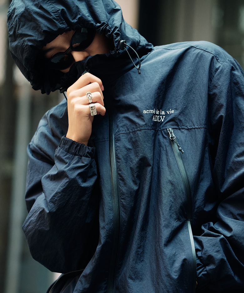 NYLON SET UP WINDBREAKER JACKET