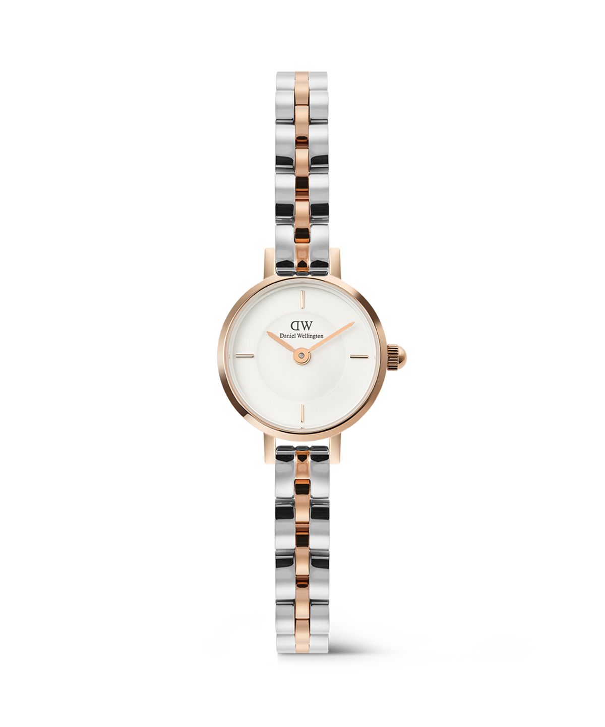 다니엘 웰링턴(DANIEL WELLINGTON) Petite Mini Arch 3-link 투톤 여자시계 실버/로즈골드