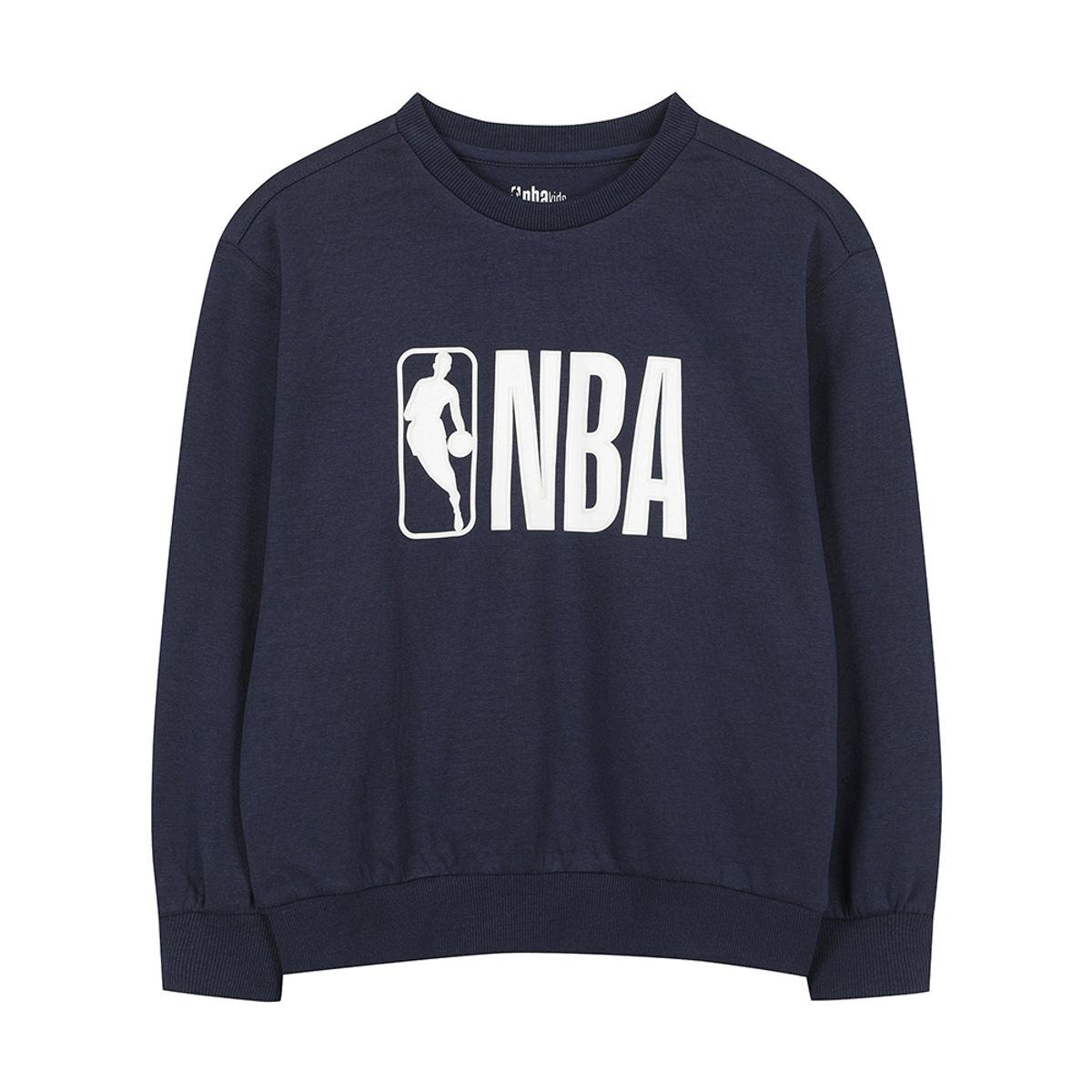 엔비에이 키즈(NBA KIDS) 오버핏 빅로고 맨투맨 네이비
