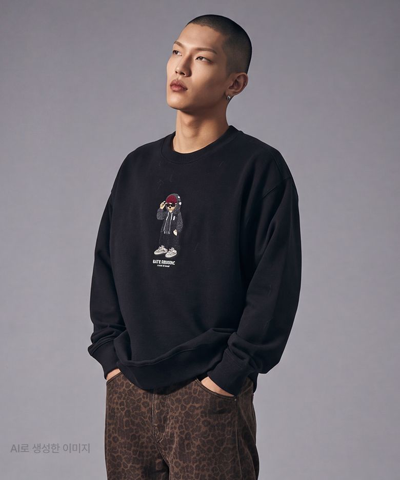 공용) 비트 힙독 아플리케 맨투맨
