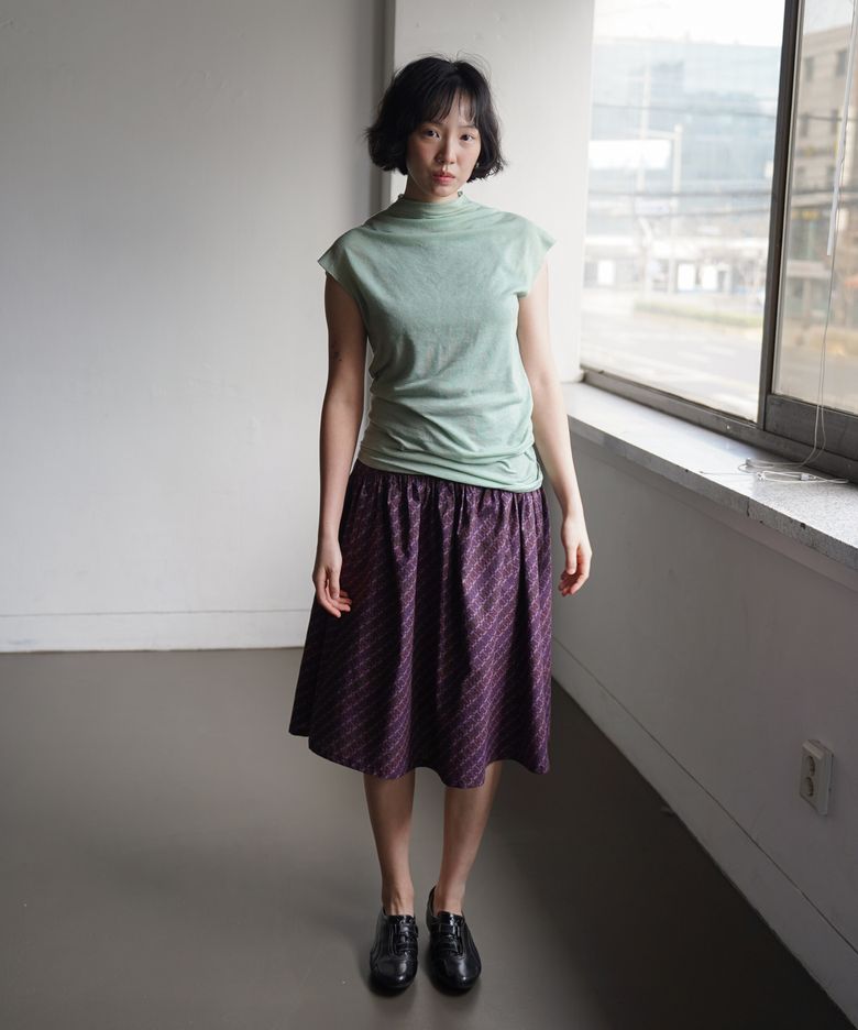 OSU Gathered Skirt, purple