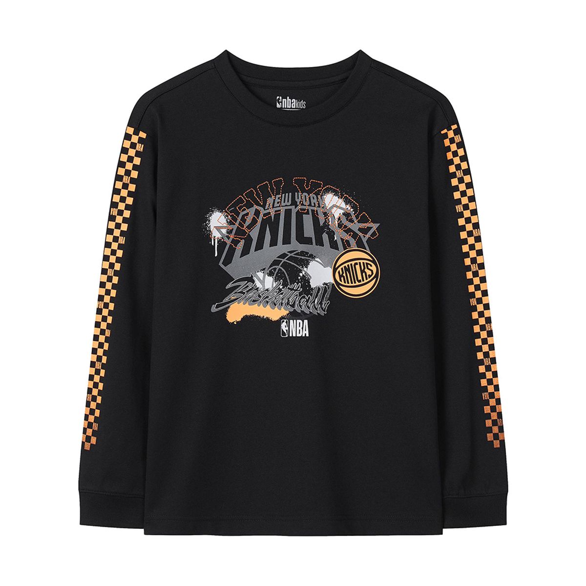 엔비에이 키즈(NBA KIDS) 닉스 그래픽 긴팔티 블랙
