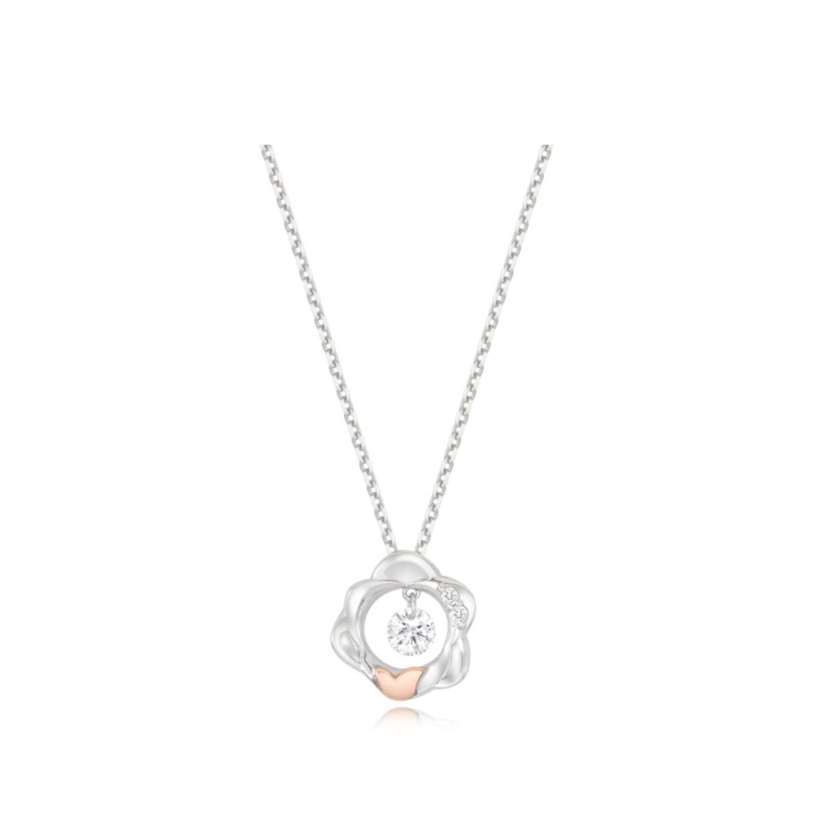 티르리르(TirrLirr) 블로썸 샤인 화이트 실버 목걸이 TNSSVC09877M