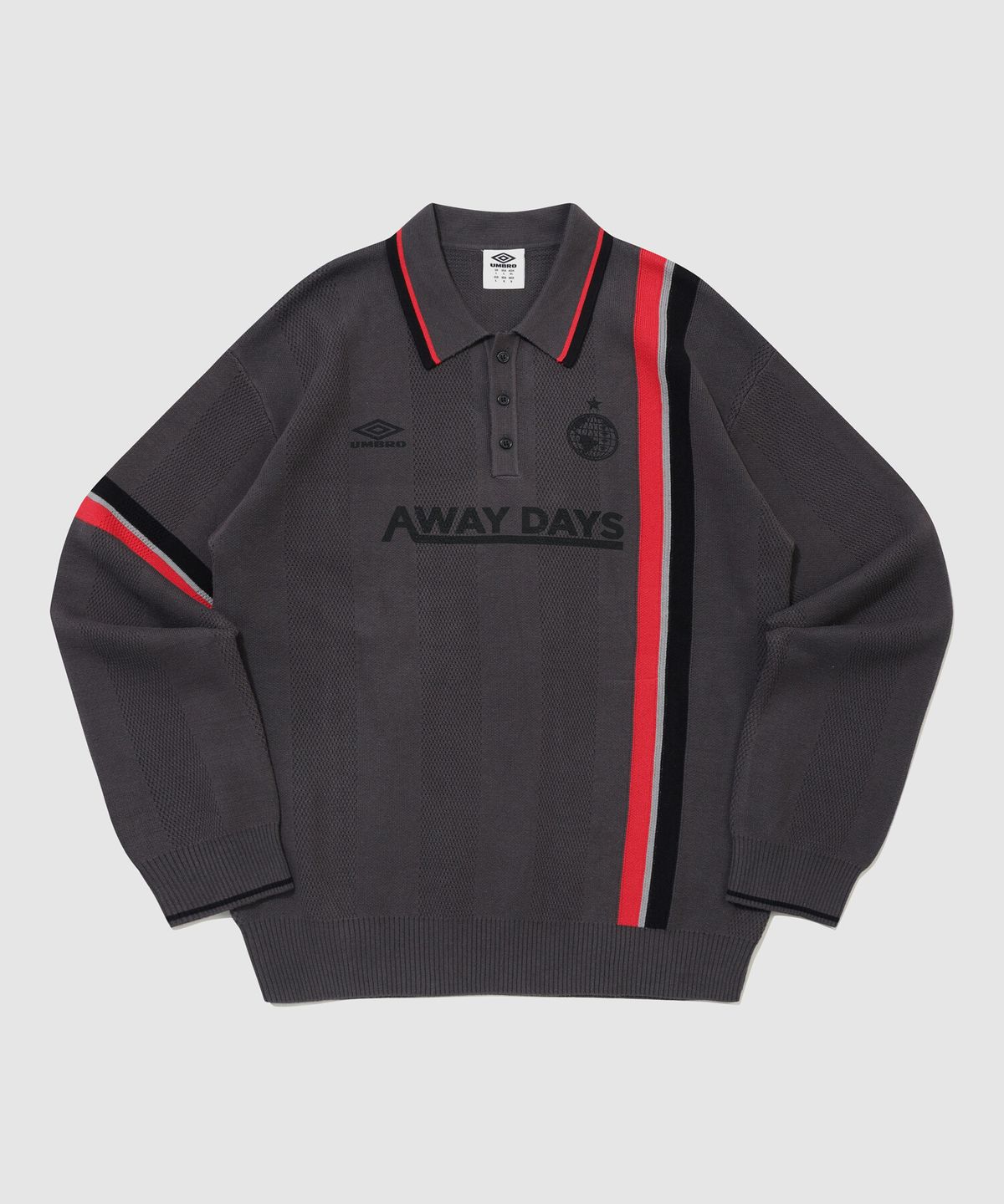 엄브로(UMBRO) NQ 풋볼 폴로 니트 챠콜 UR411CSTO1