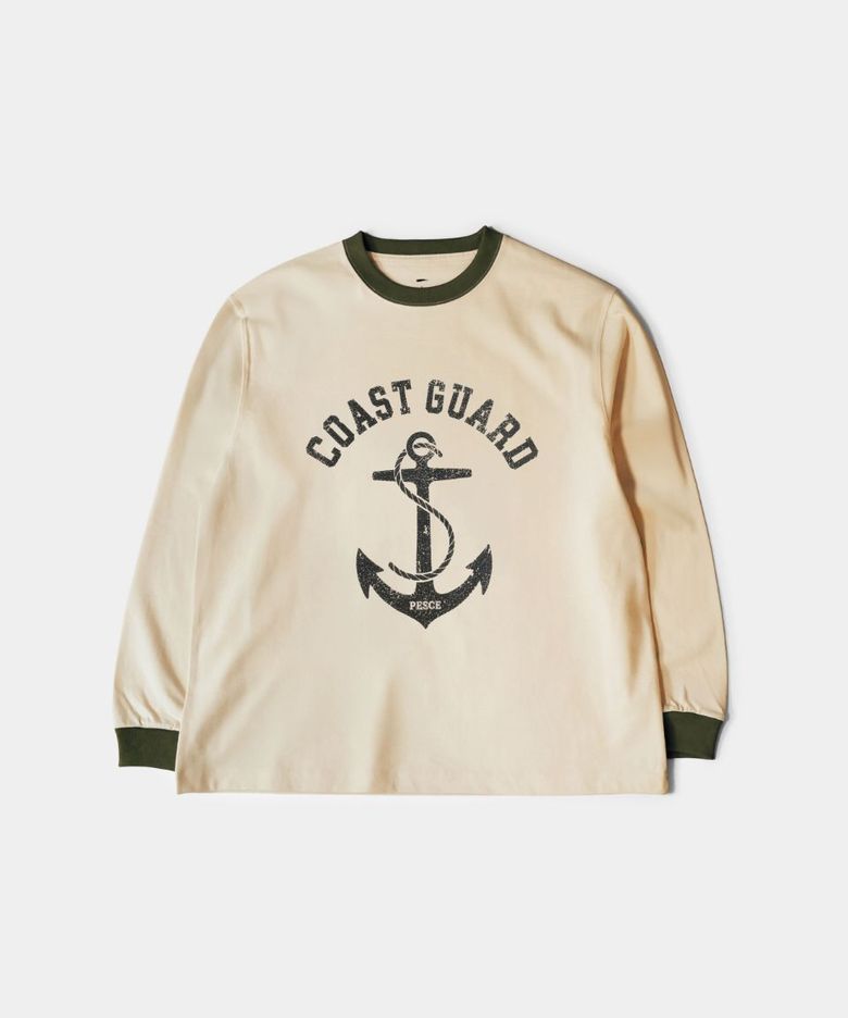 白(백) Heavy Cotton LS - Coast Guard Olive