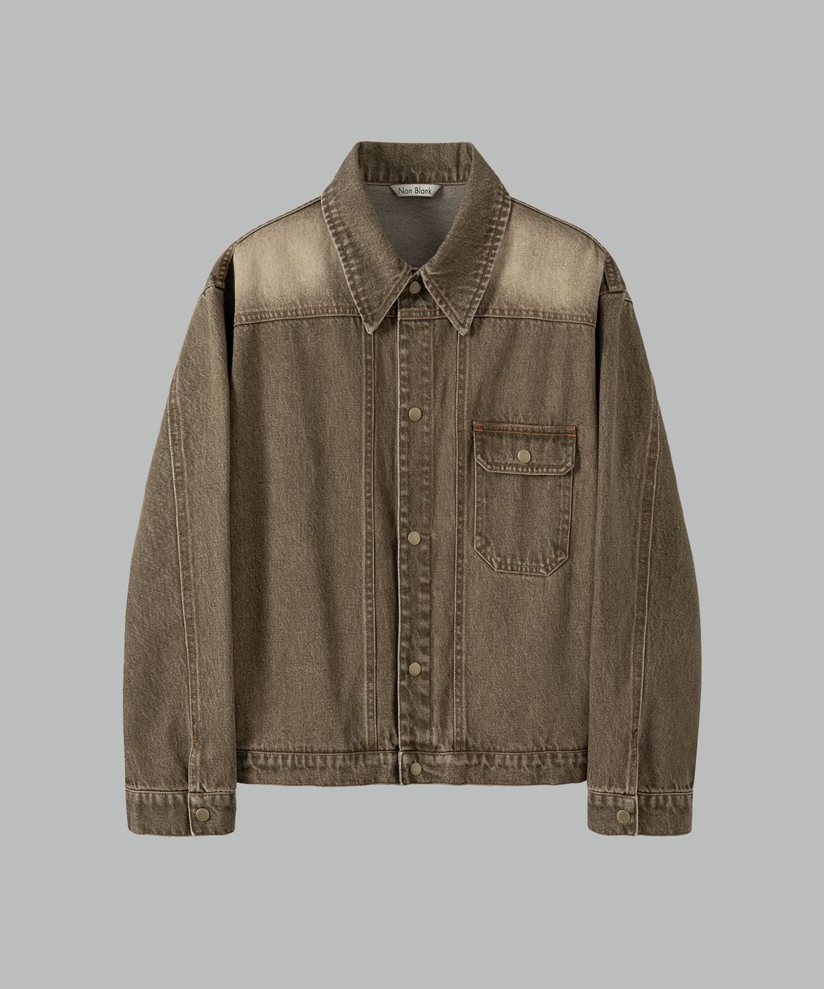 넌블랭크(NONBLANK) 유니폼 자켓_WASHED BEIGE