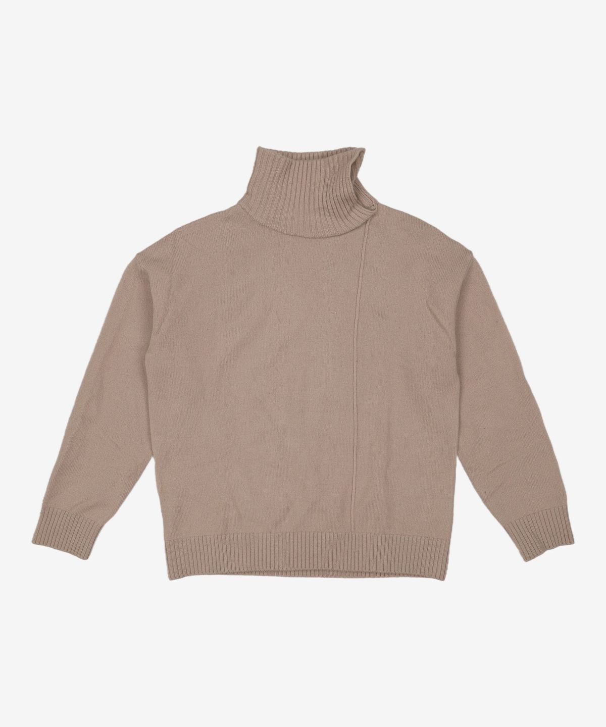 인사일런스(INSILENCE) 슬릿 하이넥 니트 GREY BEIGE M