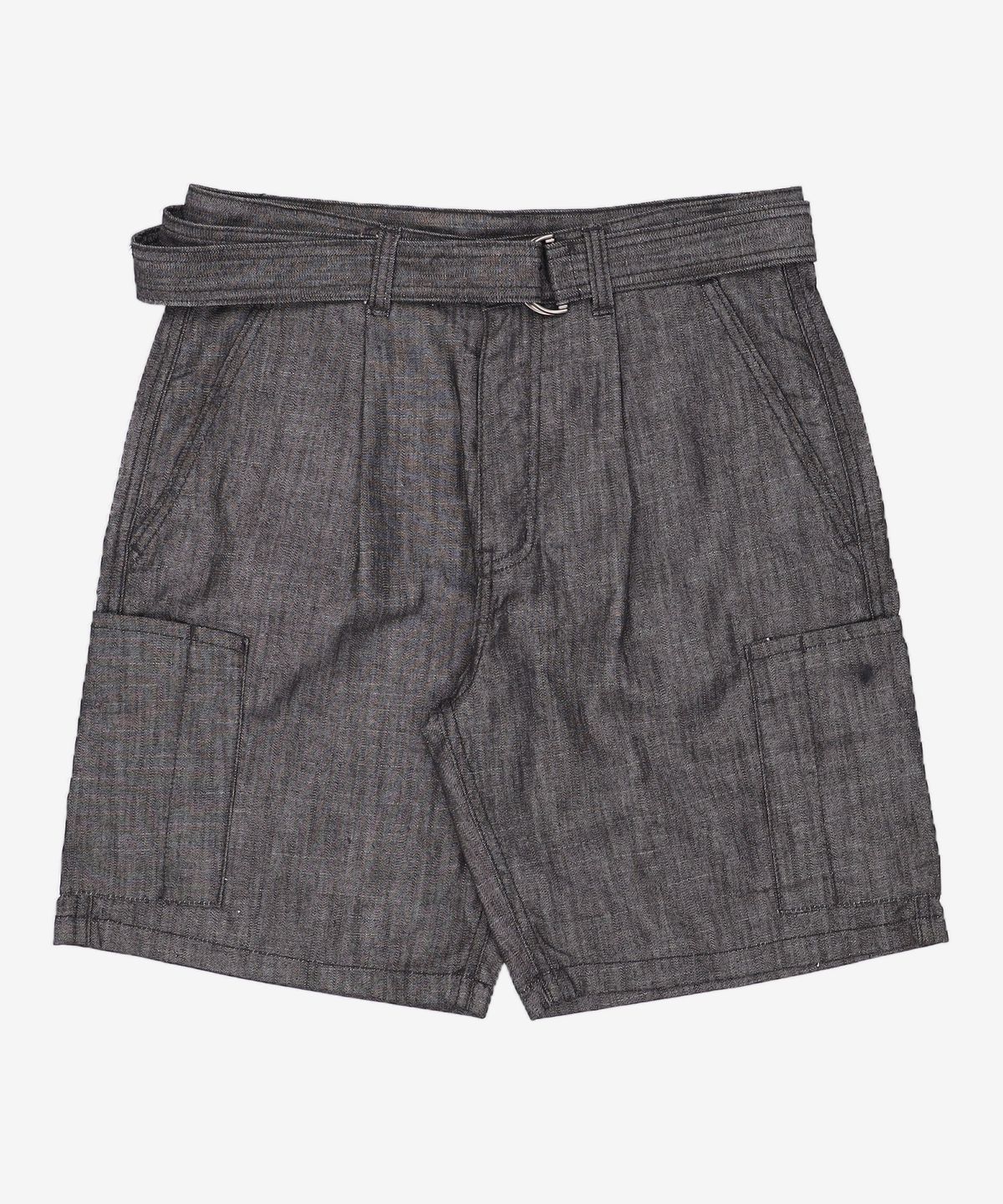 프리즘웍스(FRIZMWORKS) BELTED DENIM SHORTS _ BLACK S