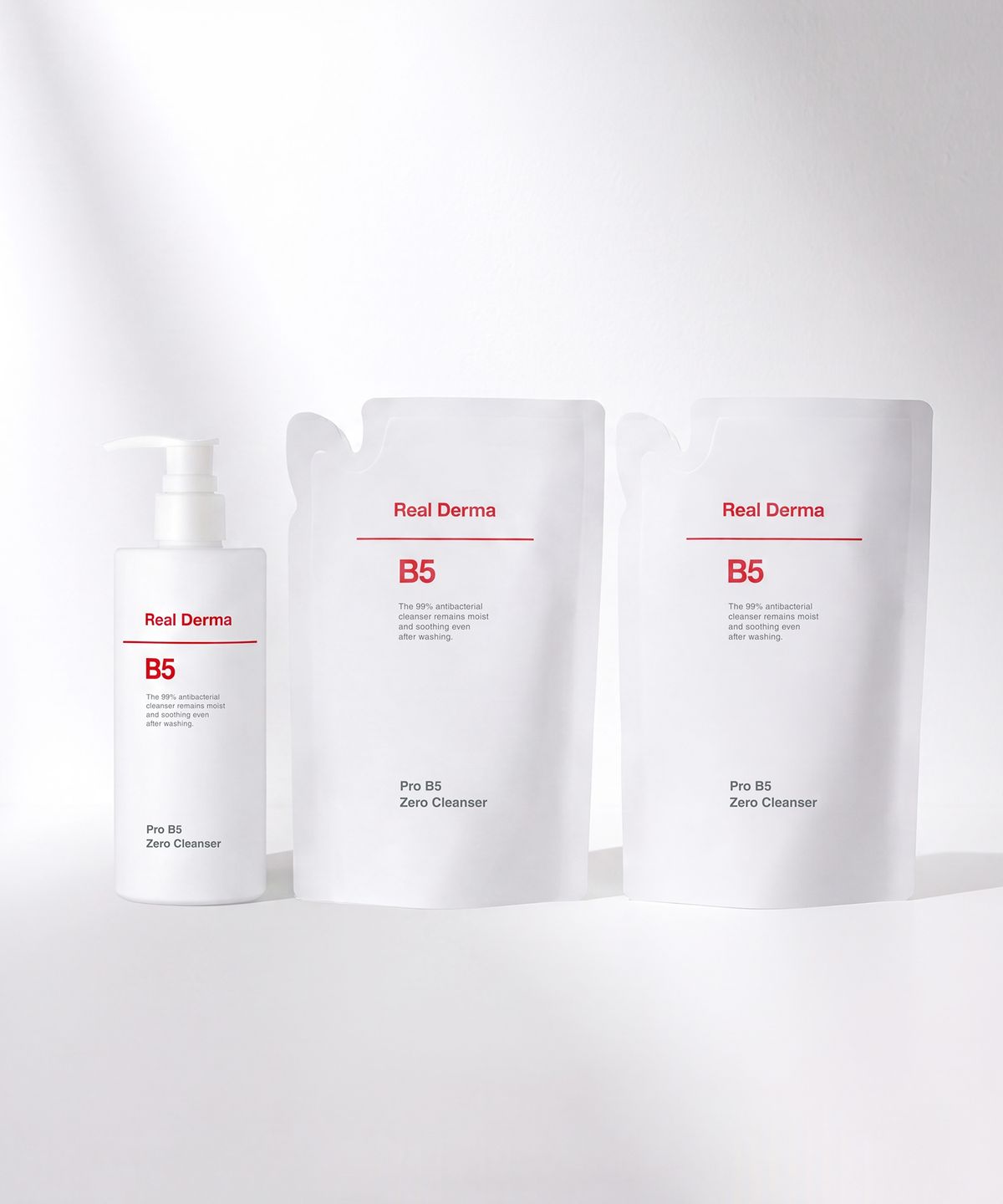 리얼더마(REAL DERMA) 리얼더마 프로 B5 클렌저 세트 (용기 270ml 리필 250ml 2개)