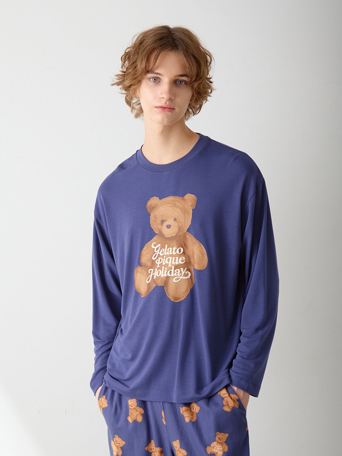 젤라또 피케(GELATO PIQUE) [HOLIDAY] HOMME BEAR 원 포인트 롱 티셔츠 PMCT255333