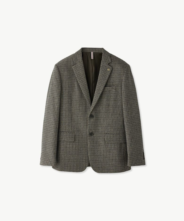 DIEMS Hounds-tooth Wool Jacket_카키 (클래식핏)_DJAVD04CCK