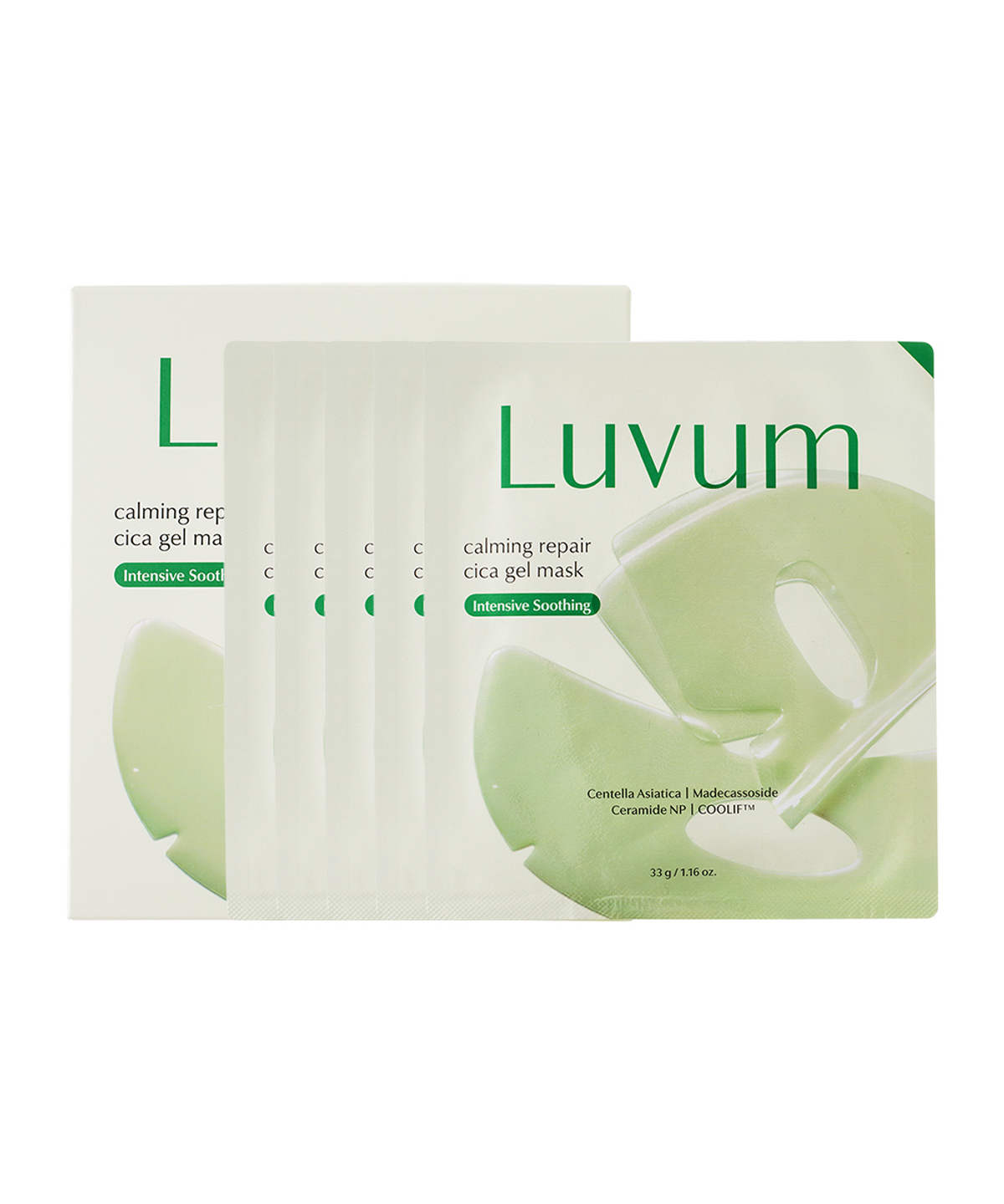 러븀(LUVUM) 카밍 리페어 어린시카 겔 마스크 5매입