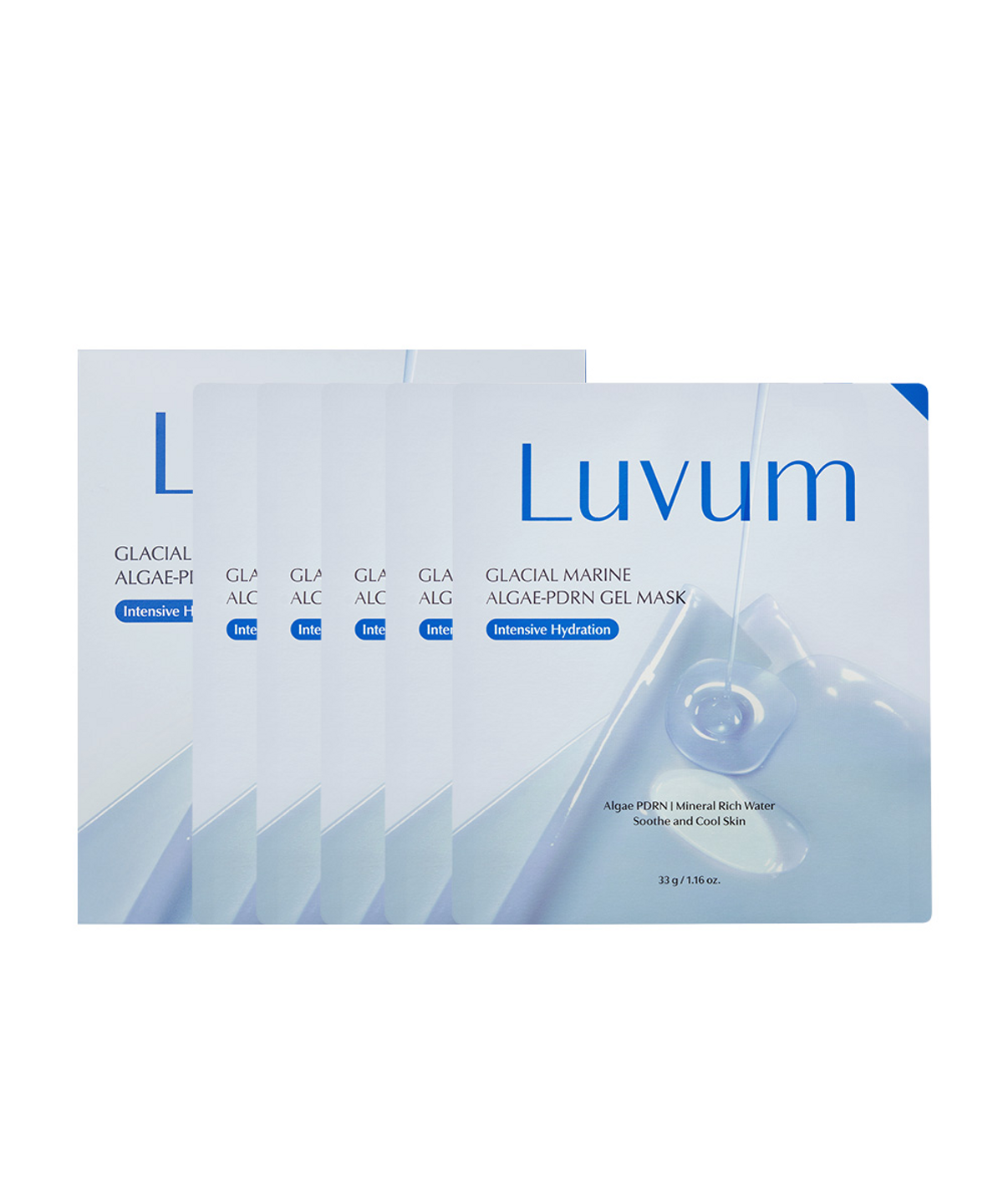 러븀(LUVUM) 울릉도 해양수 피디알엔 쿨링 겔 마스크 5매입