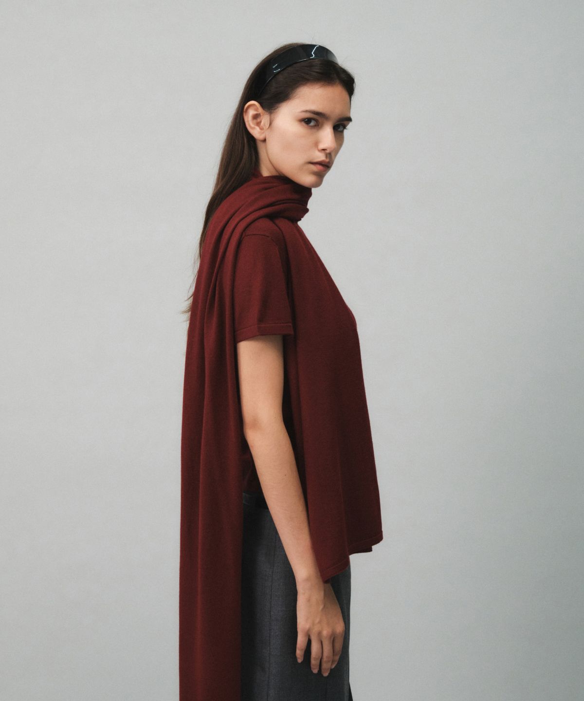 그로브(GROVE) CALEN SHAWL MUFFLER (BURGUNDY)
