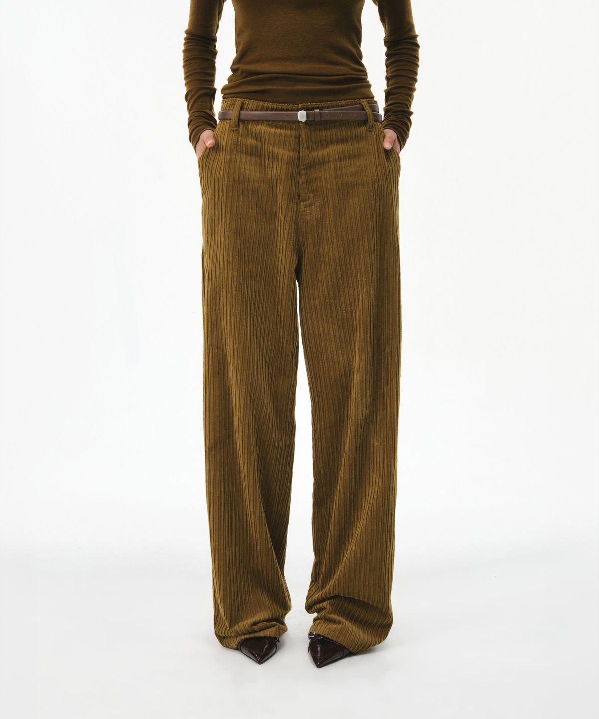 그로브(GROVE) MEREL CORDUROY PANTS (OLIVE)