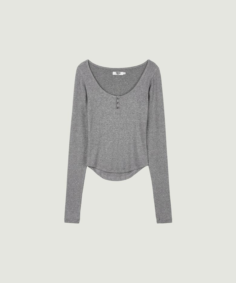 SIENA L/S T-SHIRT (MELANGE GRAY)
