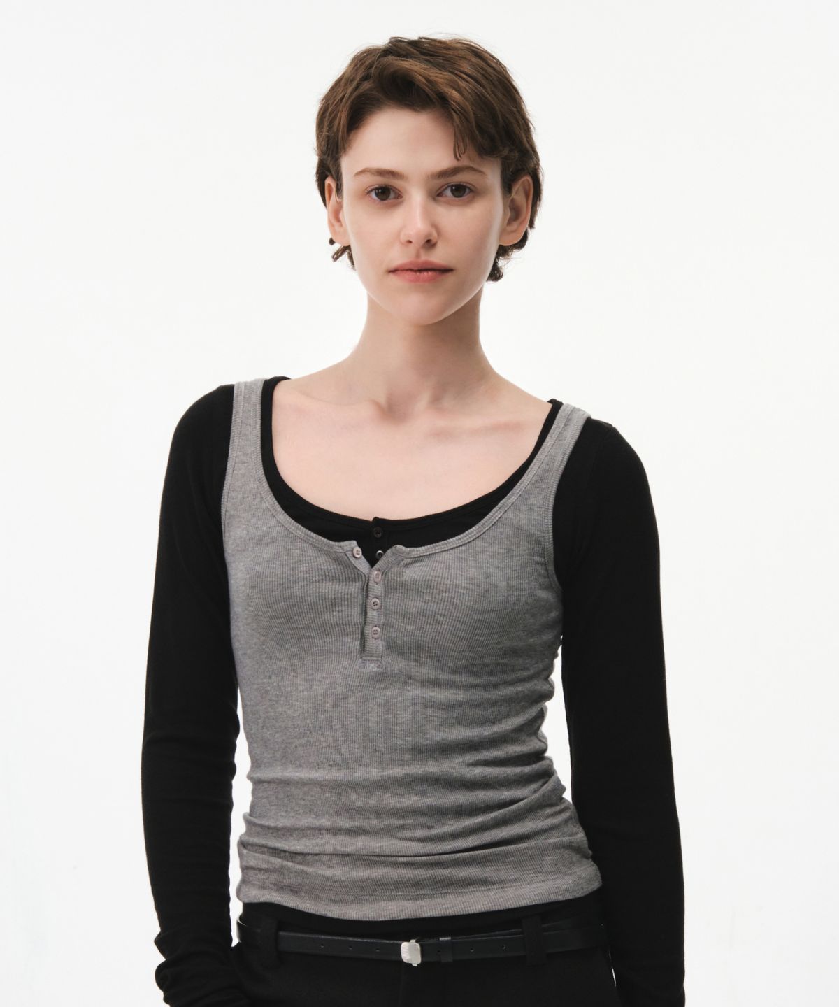그로브(GROVE) SIENA L/S T-SHIRT (BLACK)