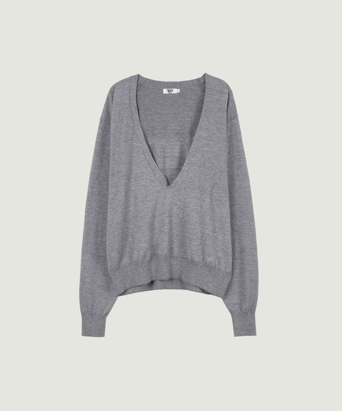 그로브(GROVE) RIEL V-NECK KNIT (MELANGE GRAY)
