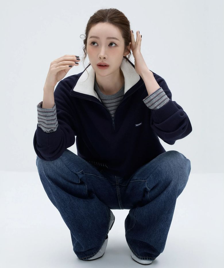 DEVIN HALF ZIP-UP KNIT (NAVY)