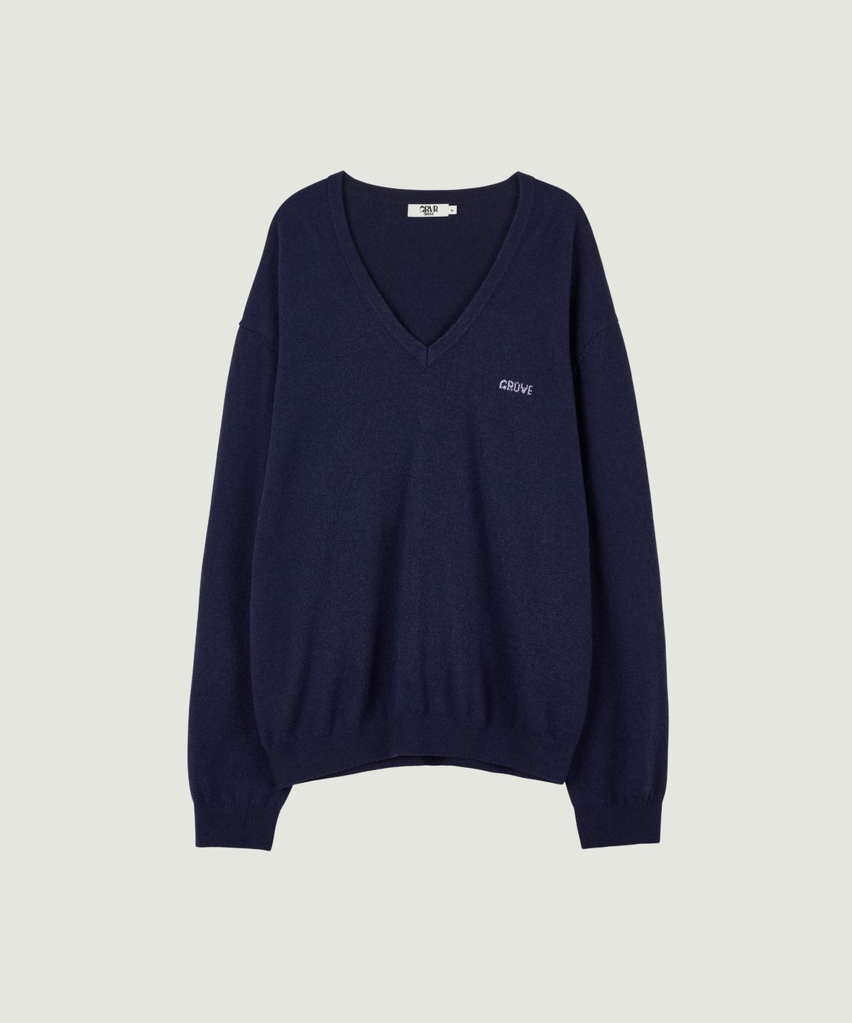 그로브(GROVE) 26FW MYLES OVER-FIT V-NECK KNIT (NAVY)