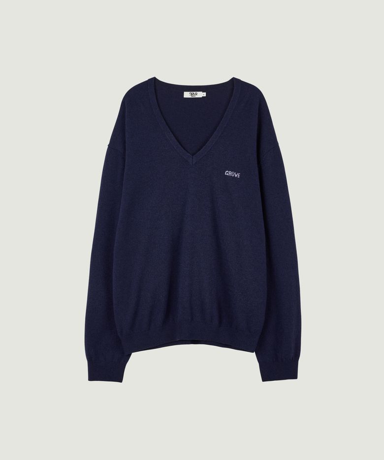 26FW MYLES OVER-FIT V-NECK KNIT (NAVY)