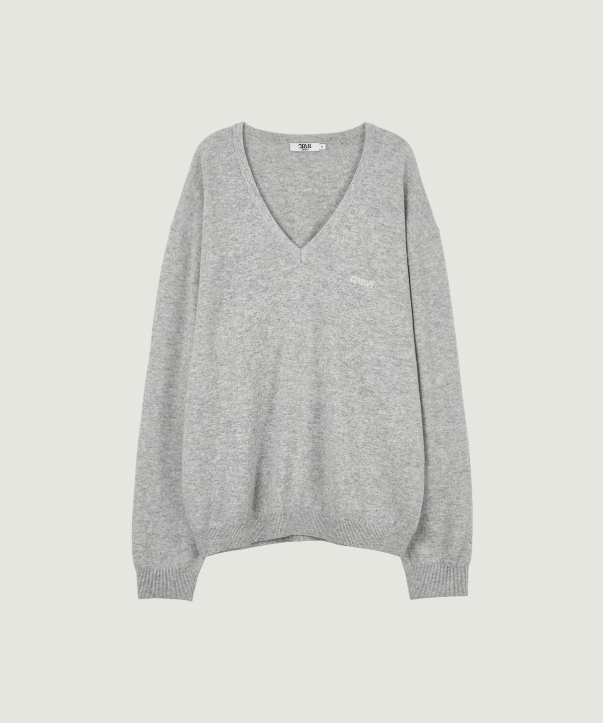그로브(GROVE) 26FW MYLES OVER-FIT V-NECK KNIT (LIGHT GRAY)