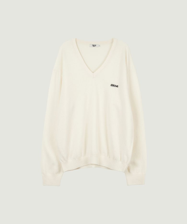 26FW MYLES OVER-FIT V-NECK KNIT (IVORY)