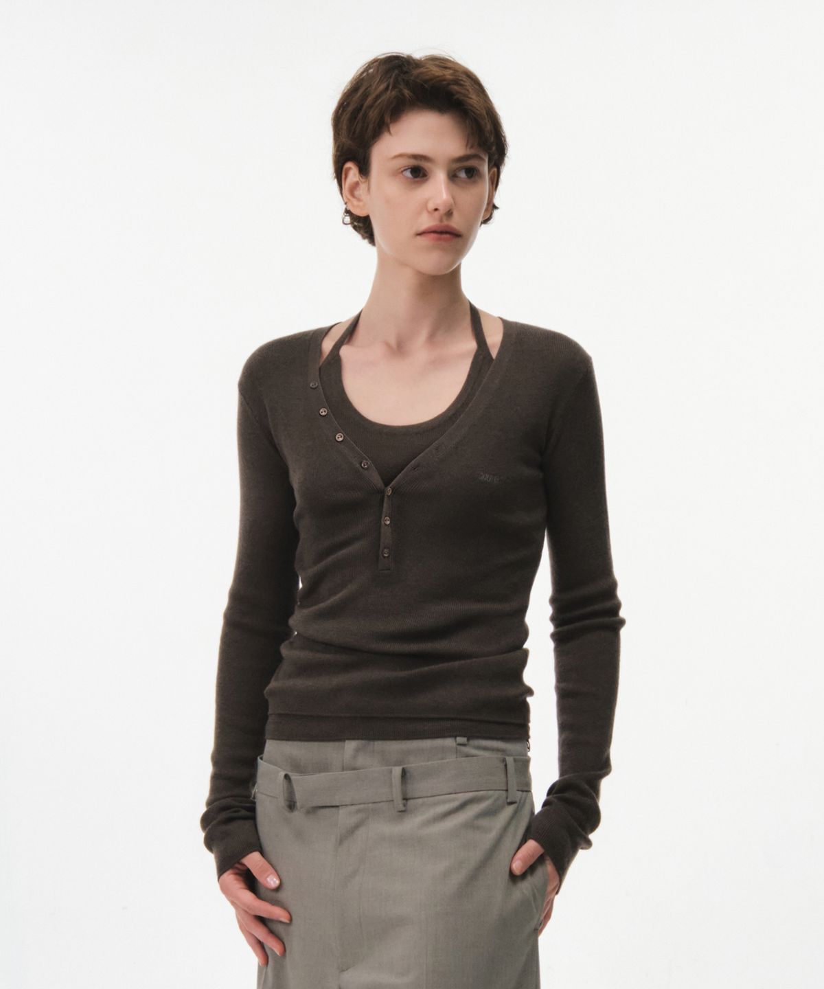 그로브(GROVE) 26FW DAZE KNIT (BROWN)