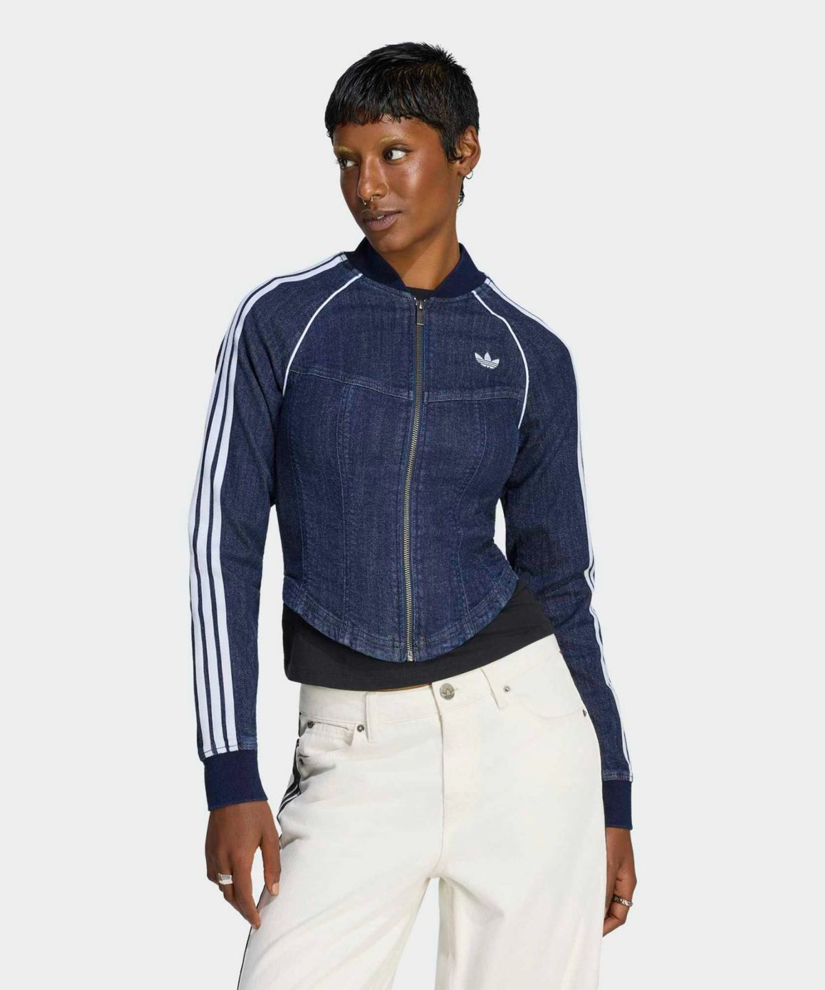 아디다스(ADIDAS) 슈퍼스타 데님 코르셋 트랙탑 - 인디고데님 / LE8299