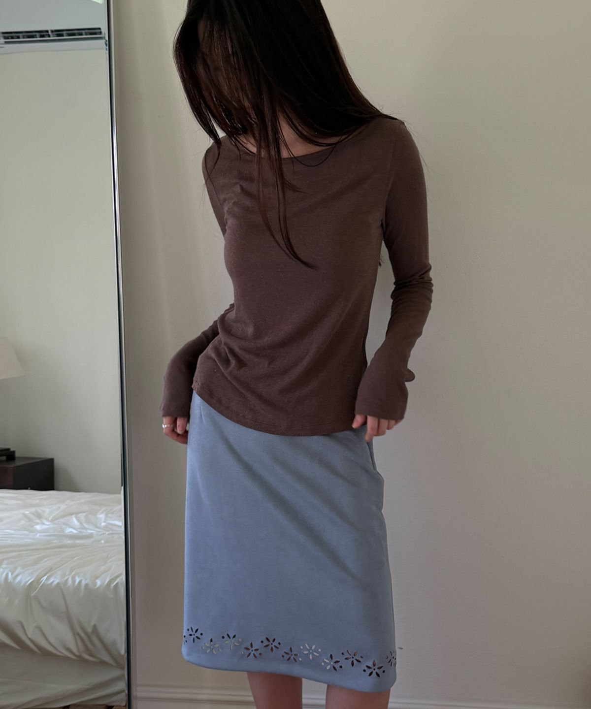 아수라(ASURA) BASIC ANGORA BOAT T (BROWN)