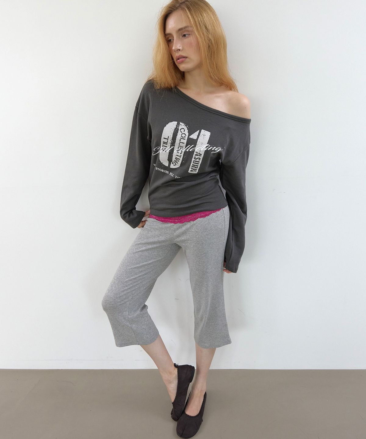 아수라(ASURA) COLLECTING 01 ONE SHOULDER  T (CHARCOAL)